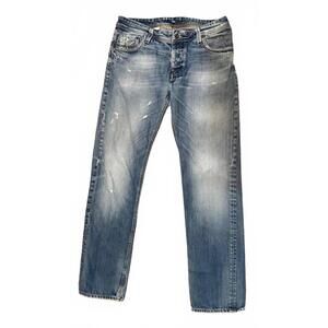 G-Star RAW Men's Blue Distressed Jeans Low Straight Denim 33 - 33/34